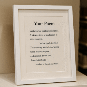 Custom Poem with Frame